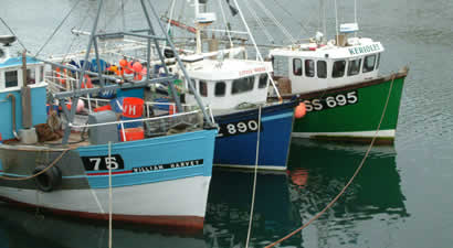 Keriolet in crabbers tier at Newlyn having been delivered from St Ives to her new home in Newlyn